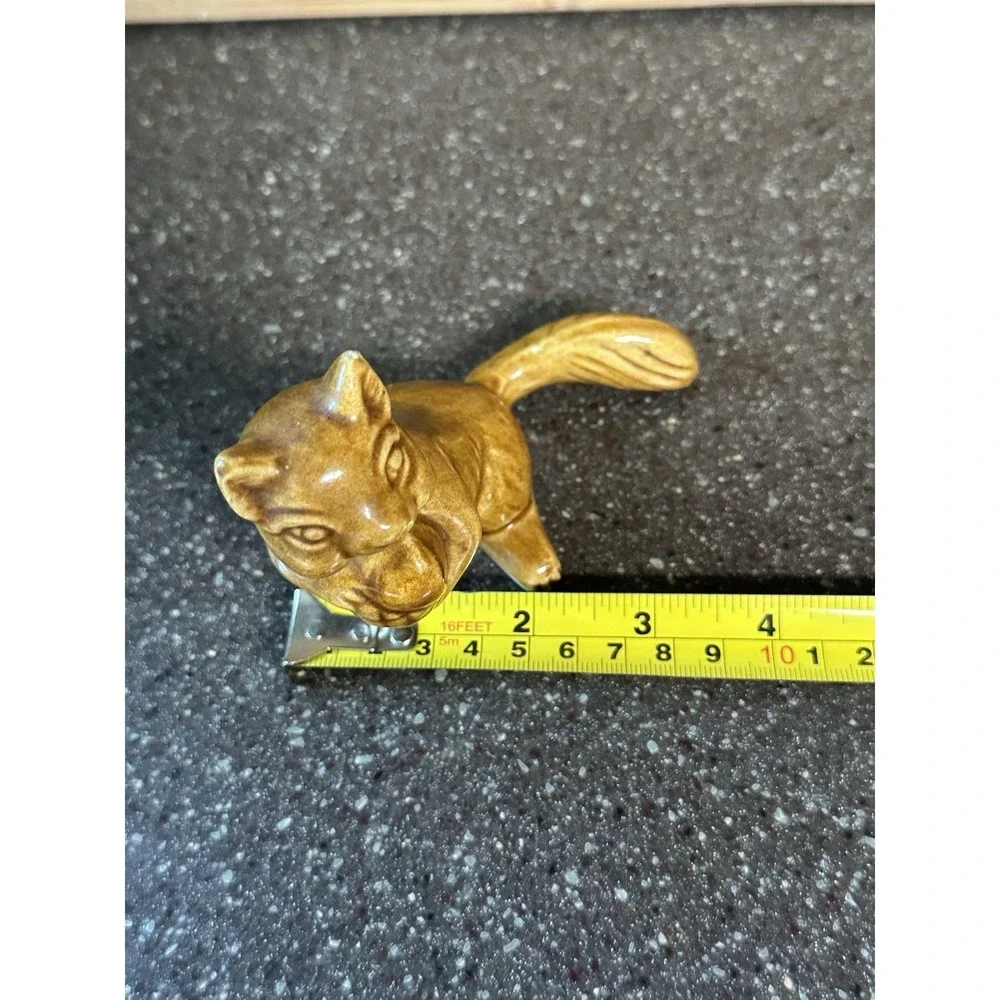 VTG‎ Woodland Squirrel Figurine Brown Glaze Cottagecore Forest Spirit Fairycore